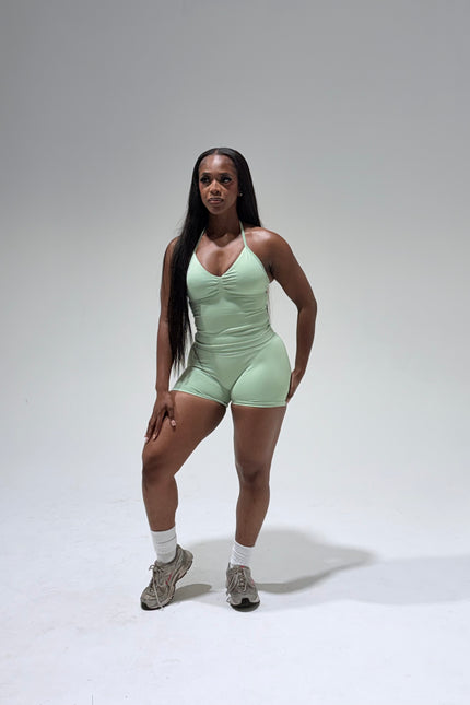 Aura Halter Top Set- Minty Green