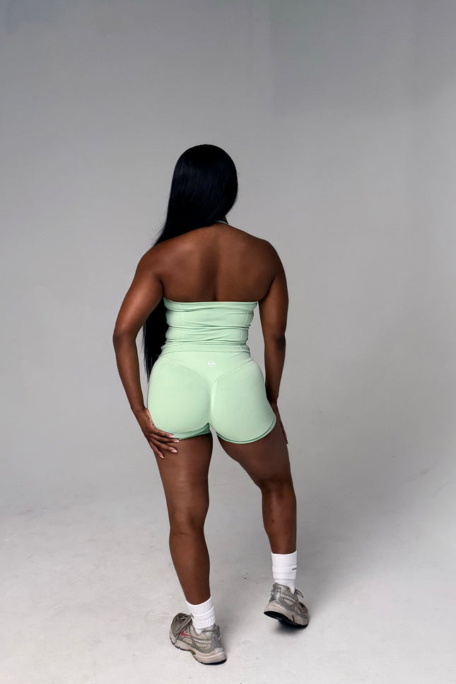Aura Halter Top Set- Minty Green