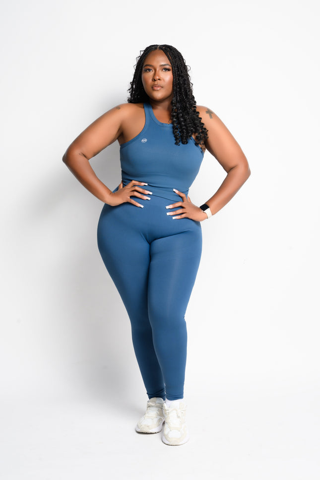 Elevated Curve Set- Navy Sculpt