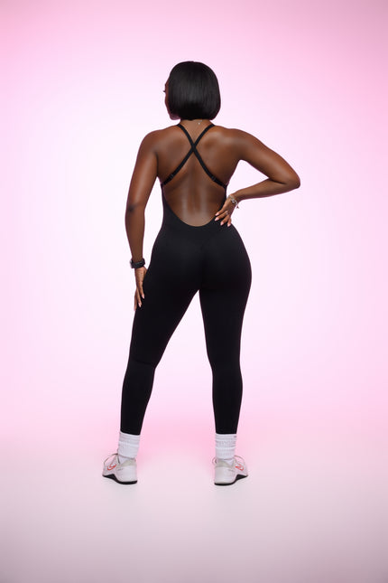 Noir Black Sculpt Jumpsuit