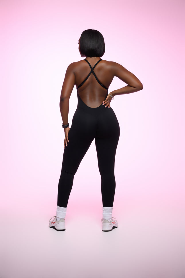 Noir Black Sculpt Jumpsuit