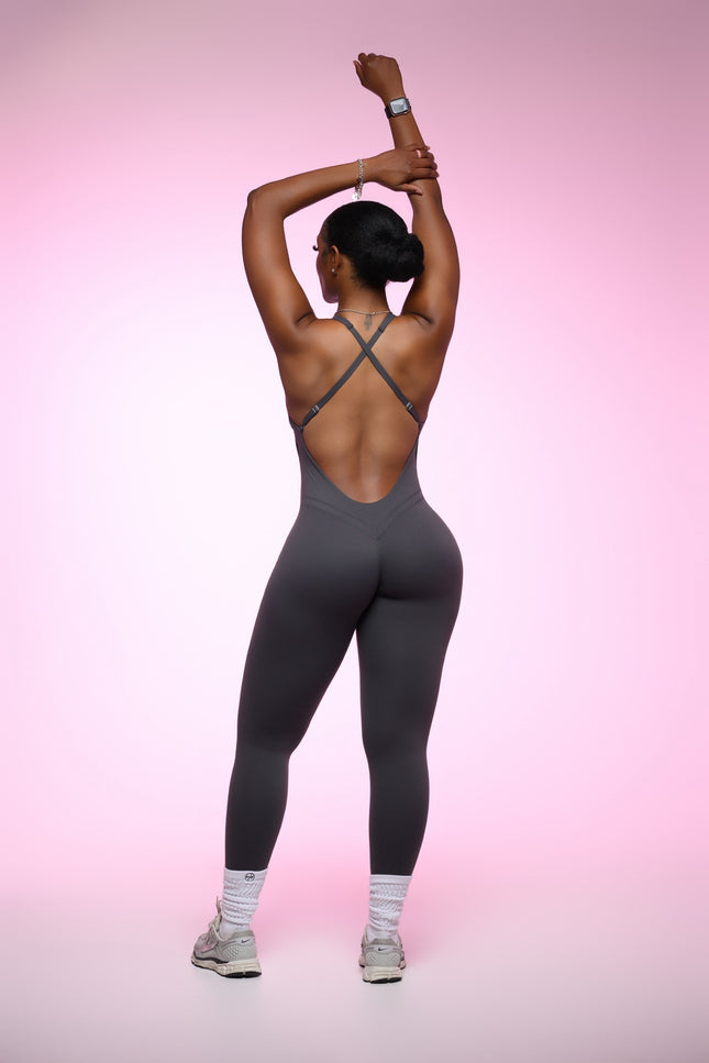 Graphite Grey Sculpt Jumpsuit