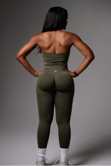 Aura Halter Set- Army Green