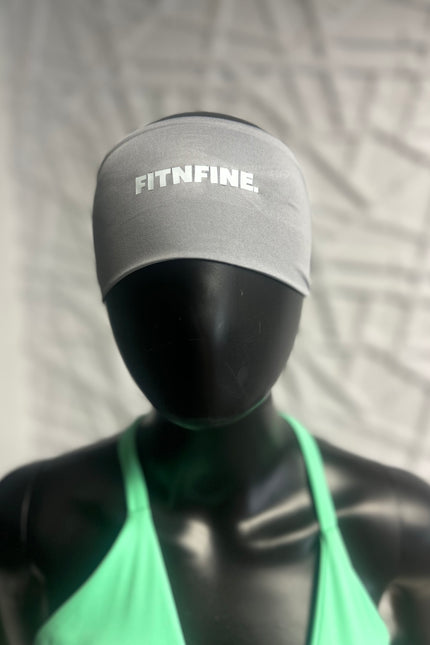 Grey Graphite Fitnfine "Gymbabe" Sweat Resistance Headband