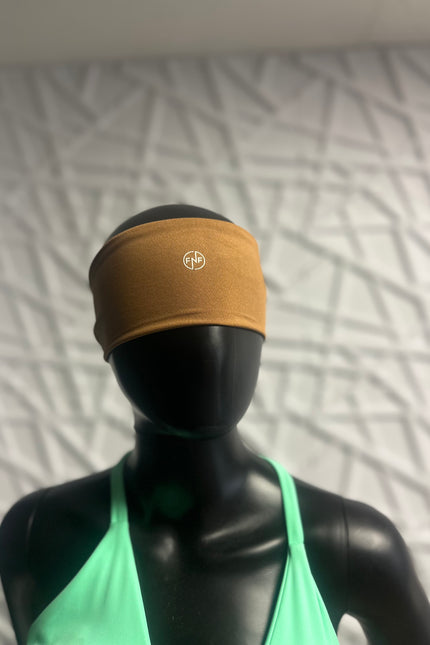 Rust Brown Fitnfine Logo Sweat Resistance Headband