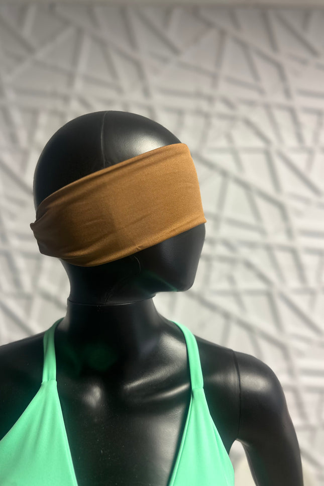 Rust Brown Fitnfine Logo Sweat Resistance Headband