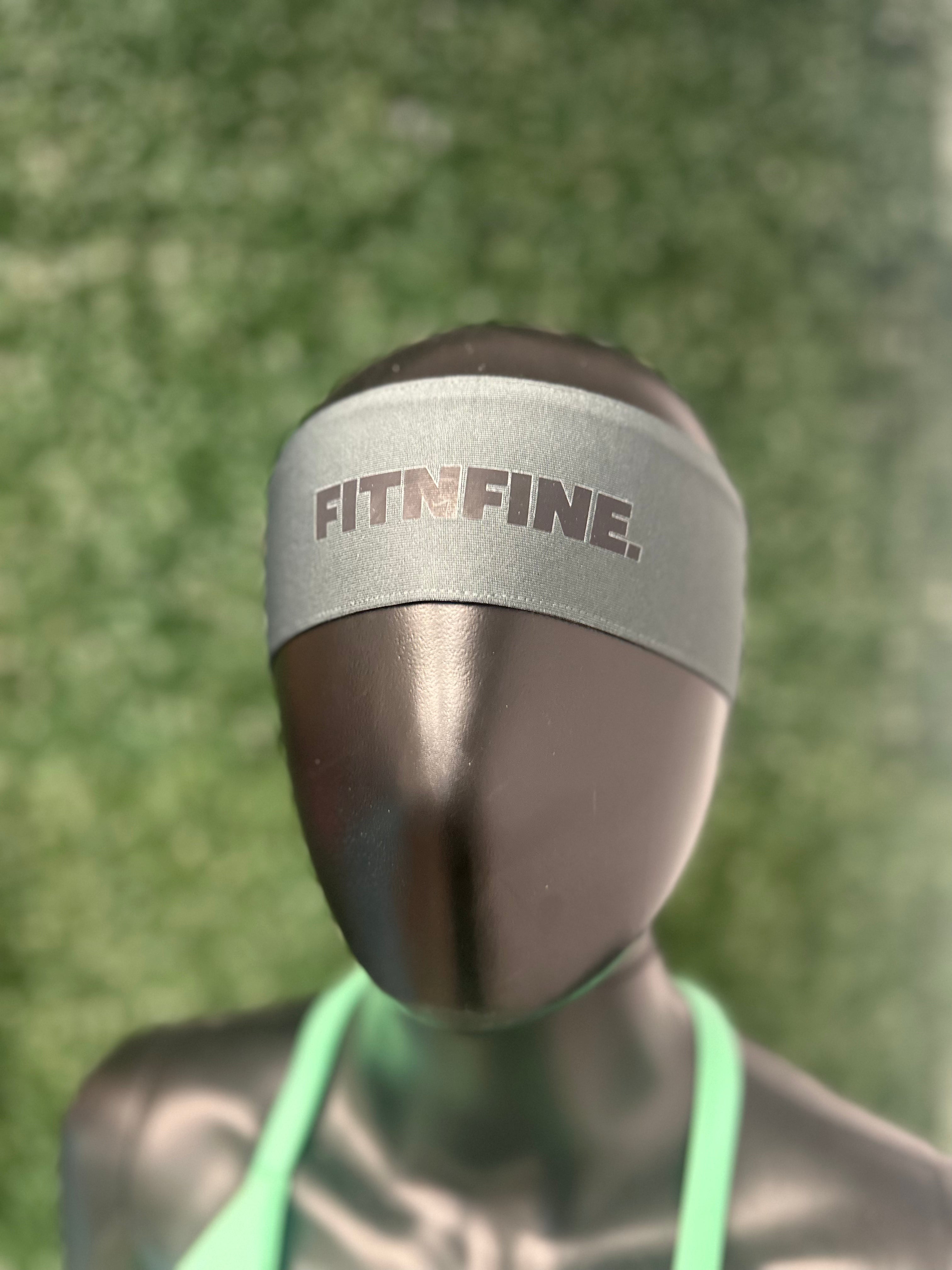 Grey Graphite Fitnfine Sweat Resistance Headband