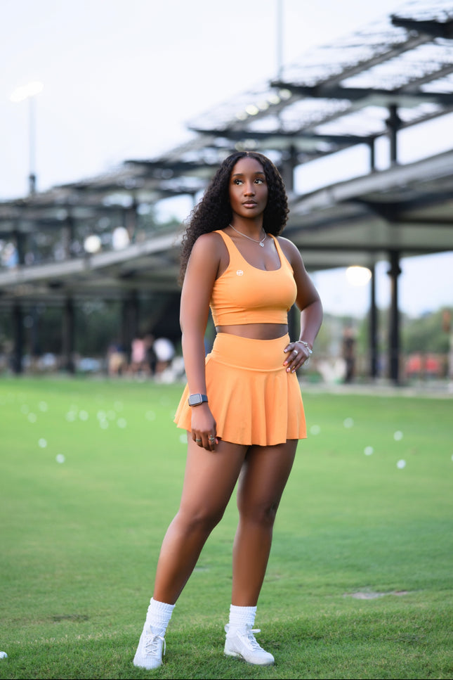 Shebert Orange Performance skirt set