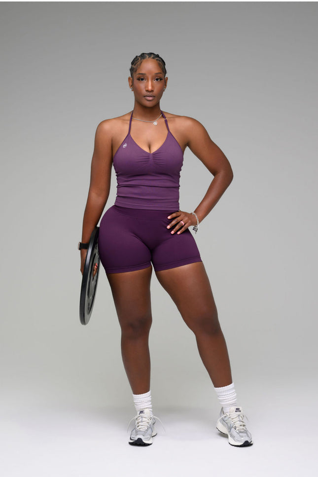 Aura Halter Short Set- Violet purple
