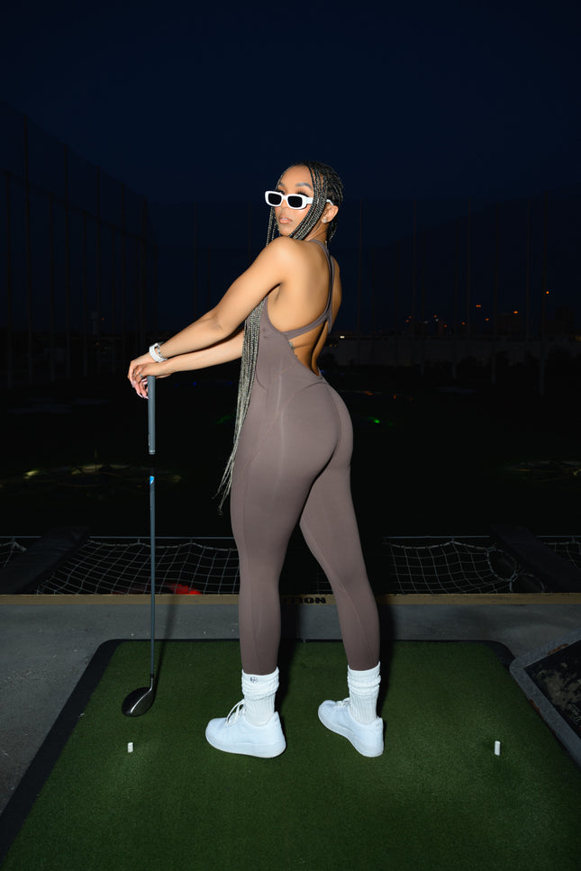 Bronzed cut out Jumpsuit