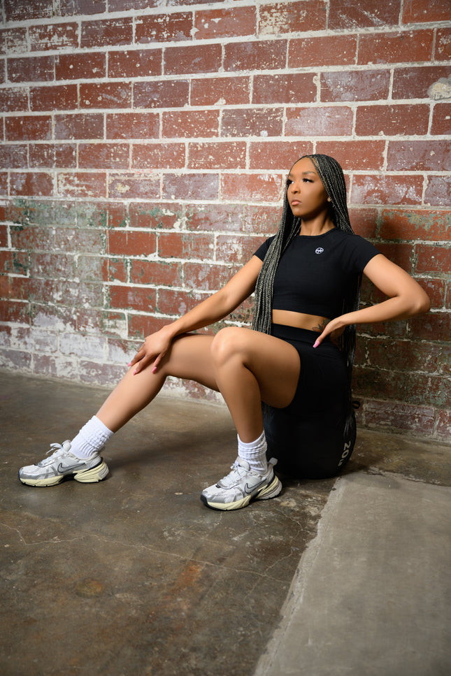 Classic Black Short Sleeved Set