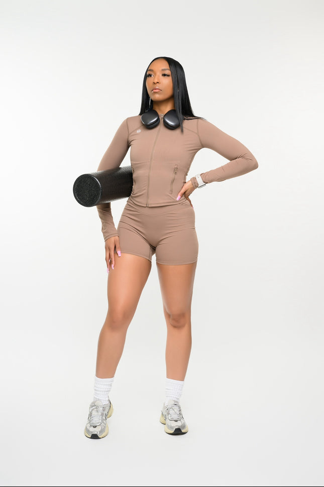 Butter Soft-Jacket Set- Mocha Brown