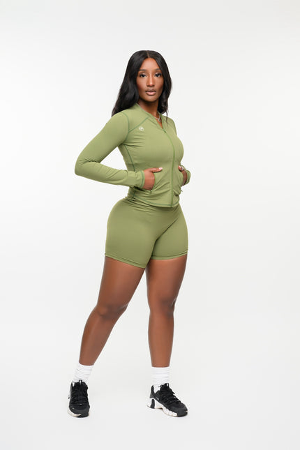 Butter Soft Jacket Set- Olive Green