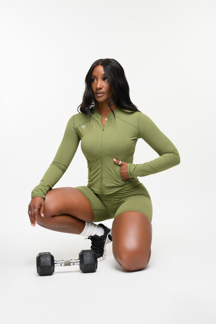 Butter Soft Jacket Set- Olive Green