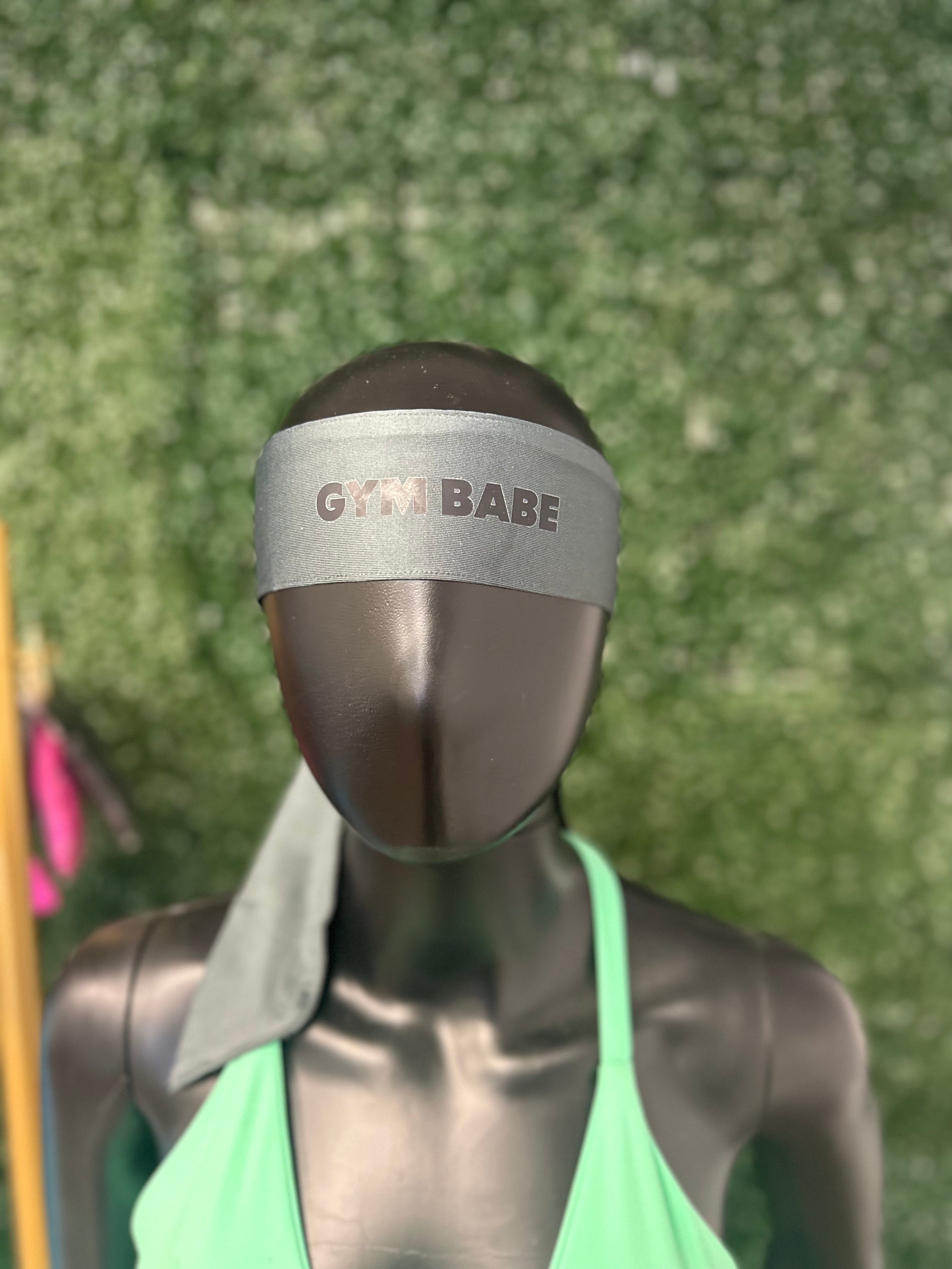 Grey Graphite Fitnfine "Gymbabe" Sweat Resistance Headband