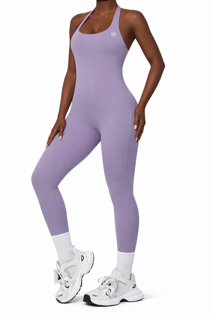 Lavender Lilac Halter Jumpsuit
