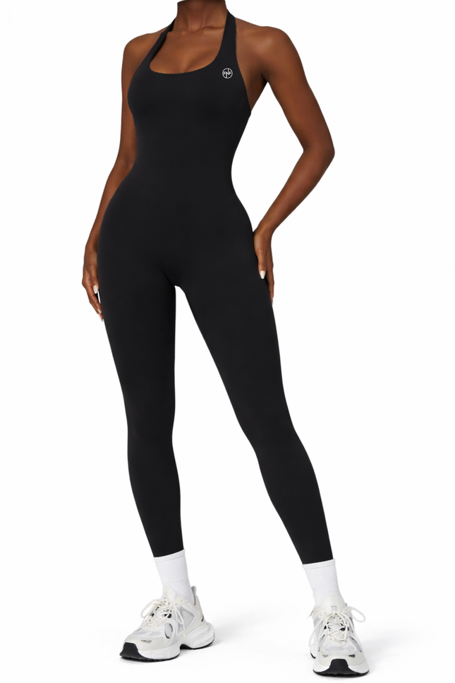 Onyx Black Halter Jumpsuit