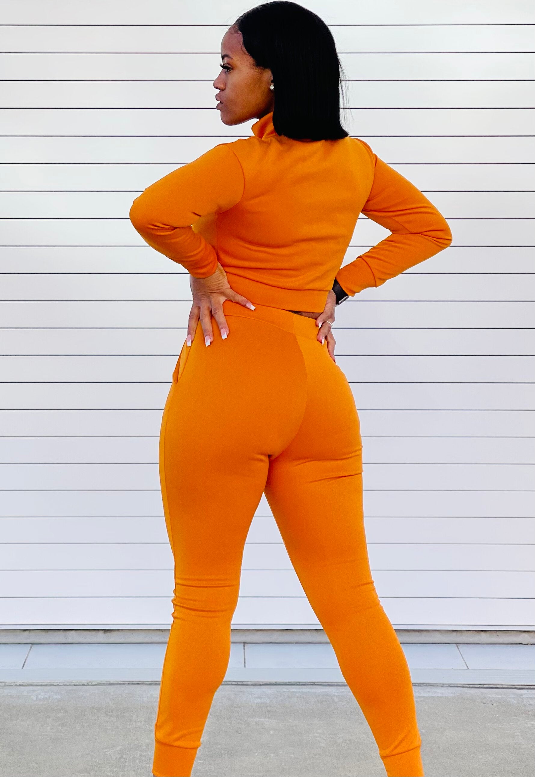 Sleek Jogger Set. (Saffron Orange)