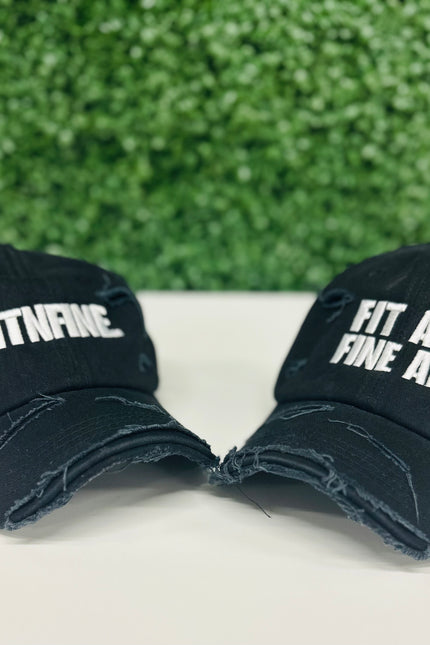 Sooty Black Distressed Cap