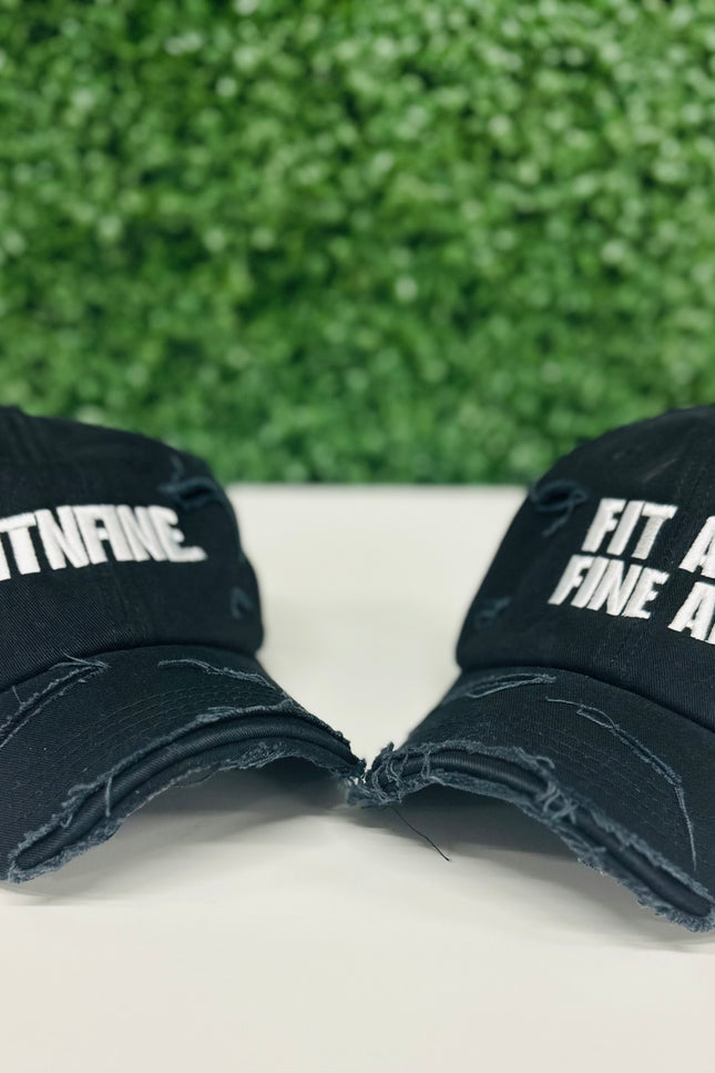 Sooty Black Distressed Cap