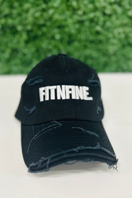 Sooty Black Distressed Cap