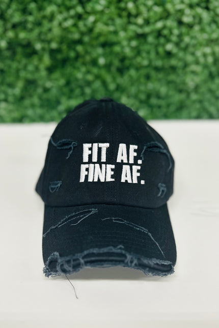 Sooty Black Distressed Cap