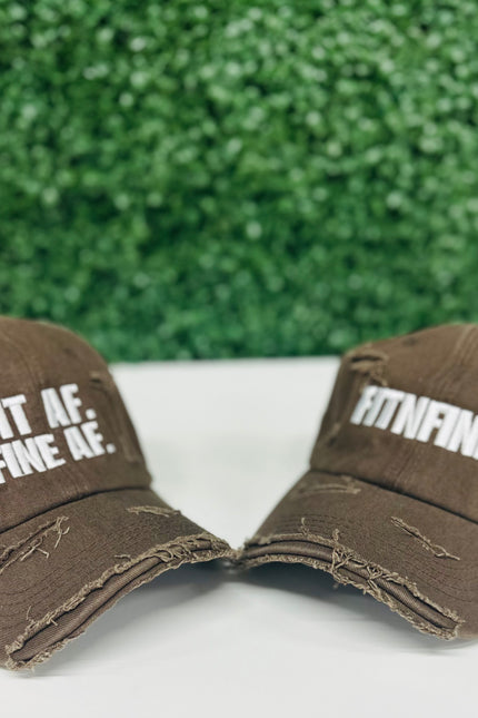 Brown Distressed Cap