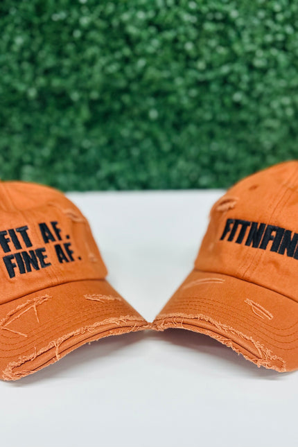 Burnt Orange Distressed Cap