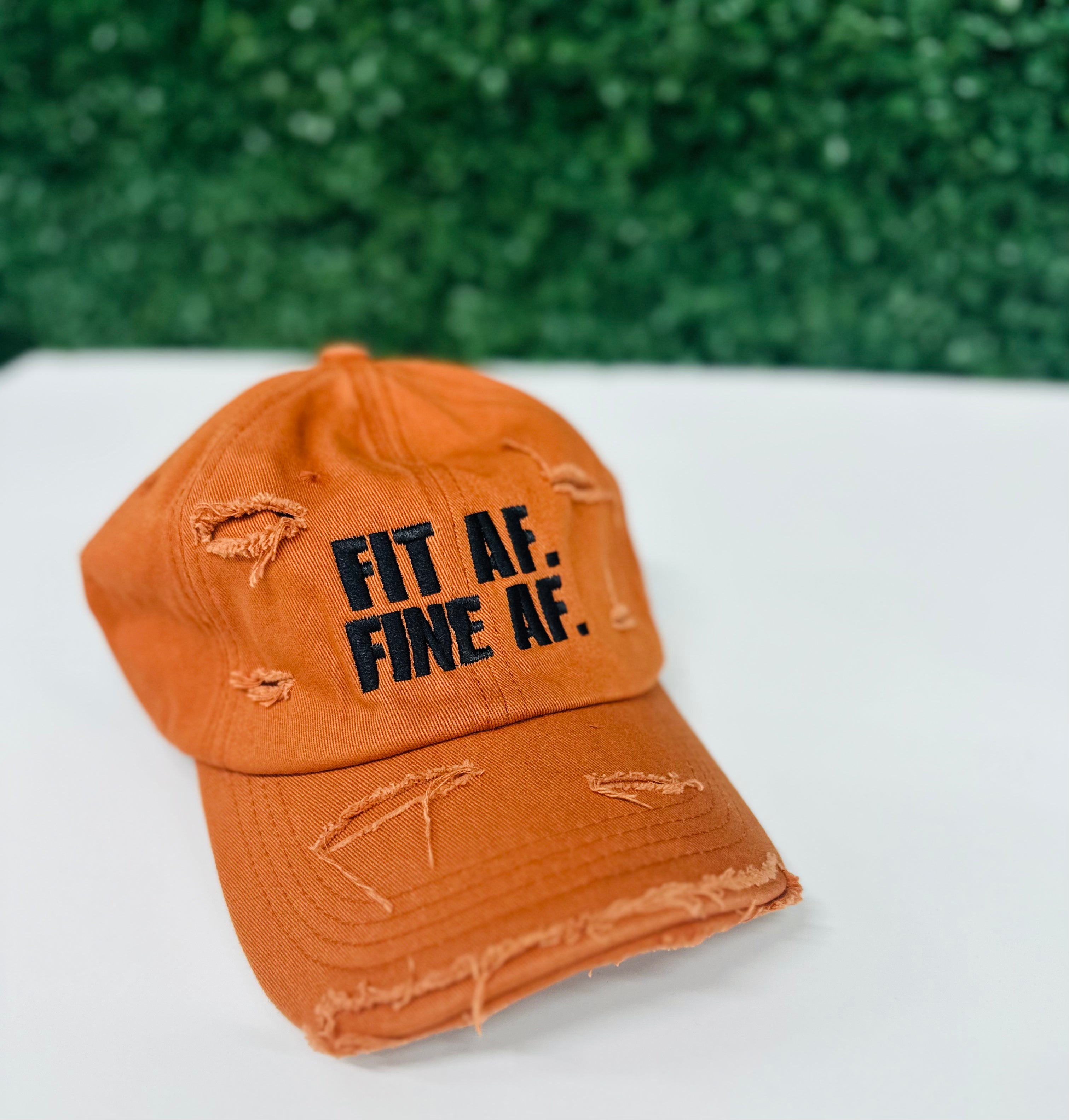 Burnt Orange Distressed Cap