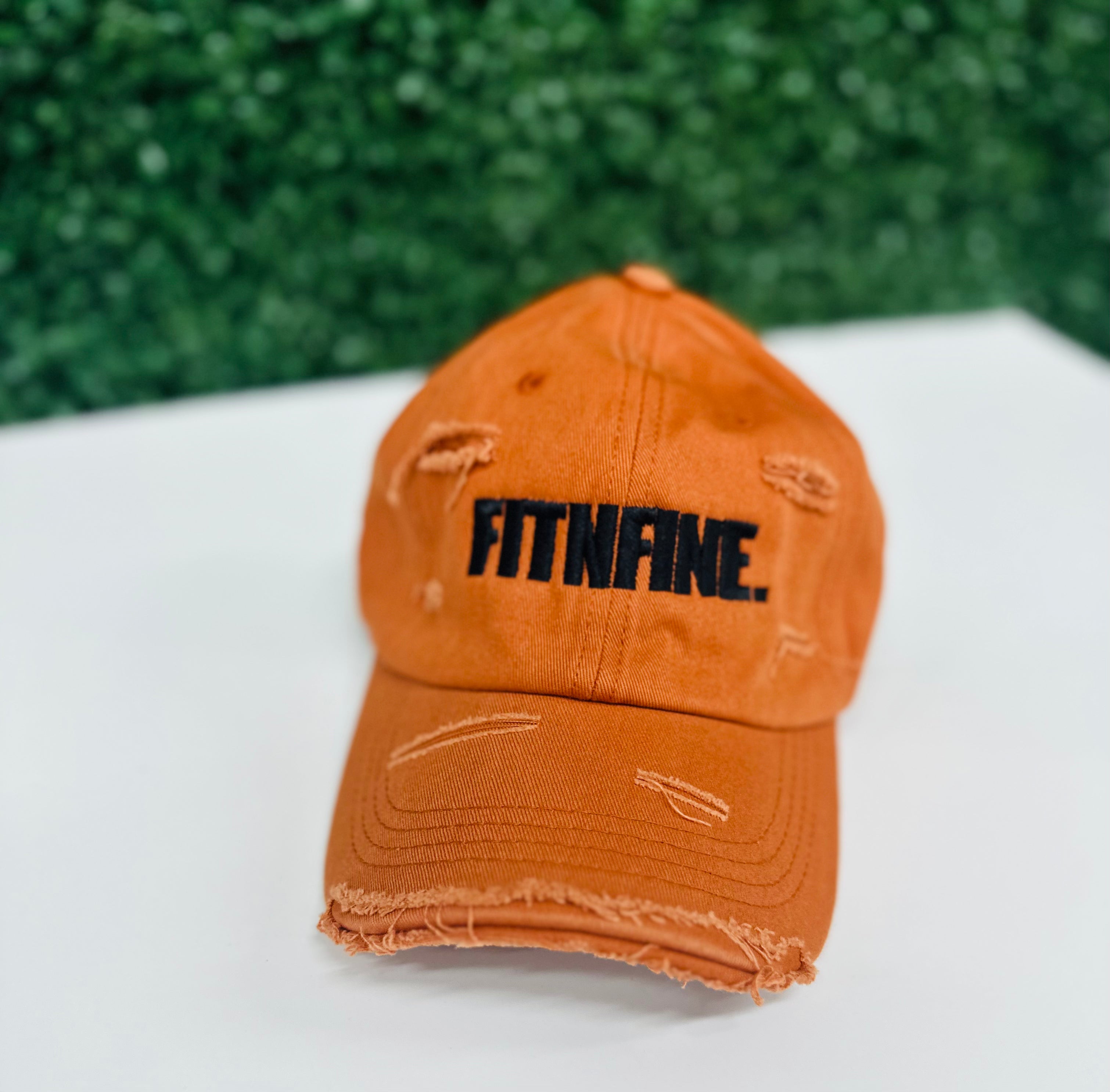 Burnt Orange Distressed Cap