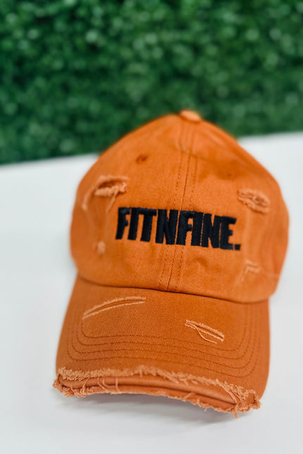 Burnt Orange Distressed Cap